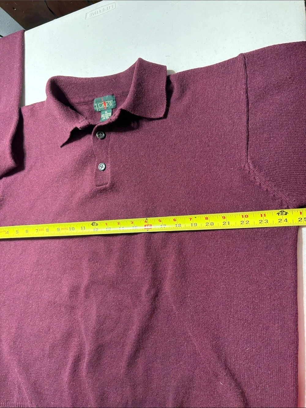 J. Crew Men's Lambswool Polo Sweater